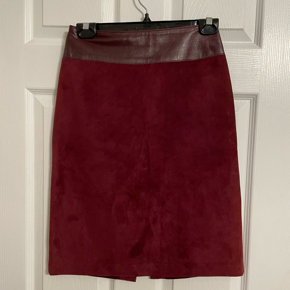 Danier suede and leather skirt